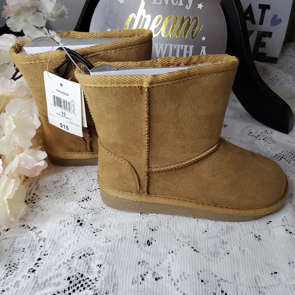 George Toddler Girls' Hug Boots - Tan sz 10 - Picture 1 of 4